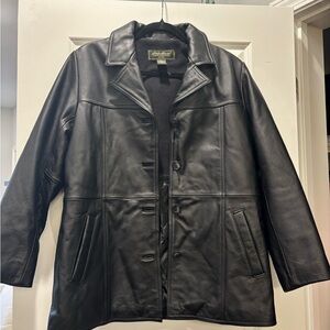 Eddie Bauer Black Genuine Leather Jacket for Women